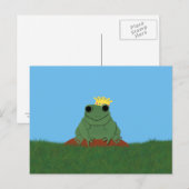Froschprinz mit Krone Postkarte (Vorne/Hinten)