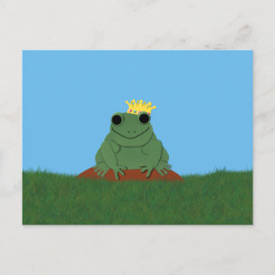 Froschprinz mit Krone Postkarte