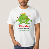 Froschprinz mit Kuss mir Text Männer im Shirt (Vorderseite)
