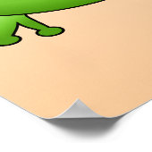 Froschprinz und Froschprinzessin, mit Herzen. Poster (Ecke)