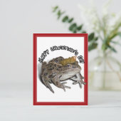 Froschprinz zum Valentinstag Feiertagspostkarte (Stehend Vorderseite)