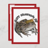 Froschprinz zum Valentinstag Feiertagspostkarte (Vorne/Hinten)