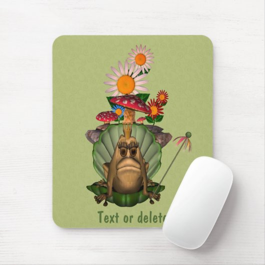 Froschprinzessin auf Throne Personalisiert Mousepad (Mit Mouse)