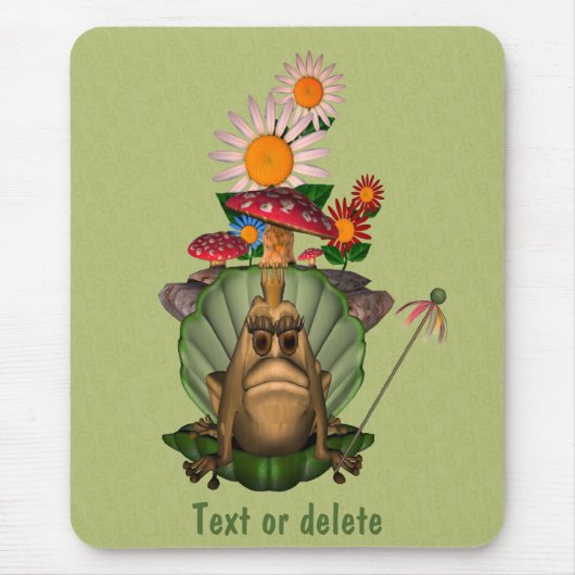 Froschprinzessin auf Throne Personalisiert Mousepad (Vorne)