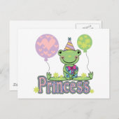 Froschprinzessin Birthday Tshirts und Geschenke Postkarte (Vorne/Hinten)
