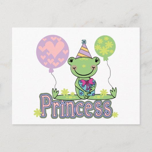 Froschprinzessin Birthday Tshirts und Geschenke Postkarte (Vorderseite)