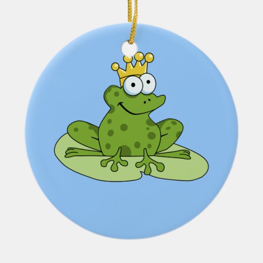 Froschprinzschmuck Keramik Ornament (Vorne)