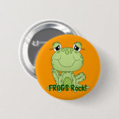 Froschprodukte der Liebe "niedliche Frösche" Button (Vorne & Hinten)