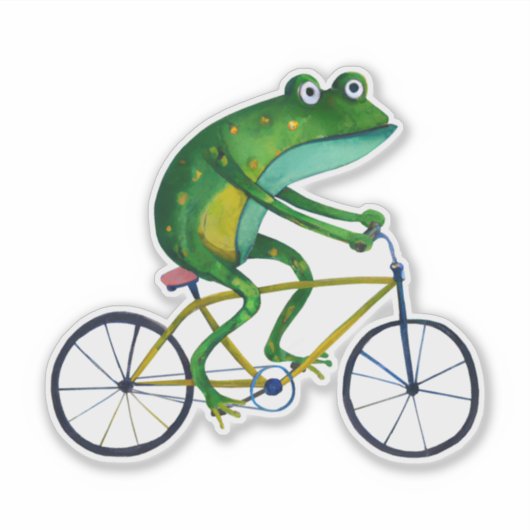 Froschradfahrer Aufkleber (Vorderseite)