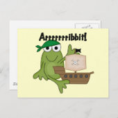 Froschraub-Piratenhemden und Geschenke Postkarte (Vorne/Hinten)
