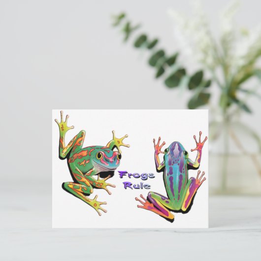 Froschregel Postkarte (Stehend Vorderseite)