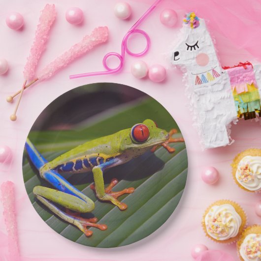 Froschrei-Foto Pappteller (Party)