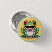 Froschs sanftes Lächeln Button (Vorne & Hinten)