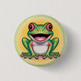 Froschs sanftes Lächeln Button
