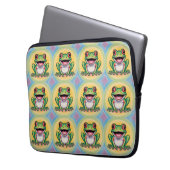 Froschs sanftes Lächeln Laptopschutzhülle (Vorderseite Links)