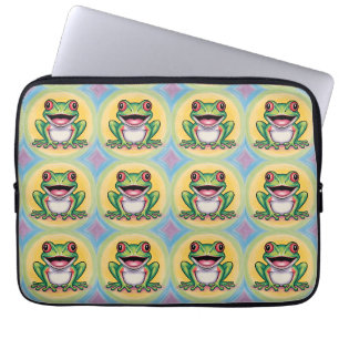 Froschs sanftes Lächeln Laptopschutzhülle
