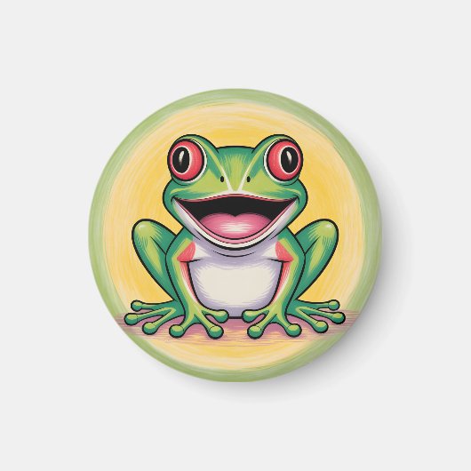 Froschs sanftes Lächeln Magnet (Vorne)