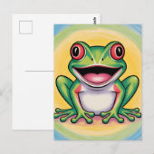 Froschs sanftes Lächeln Postkarte (Vorne/Hinten)