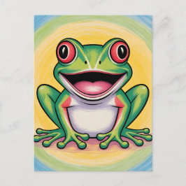 Froschs sanftes Lächeln Postkarte