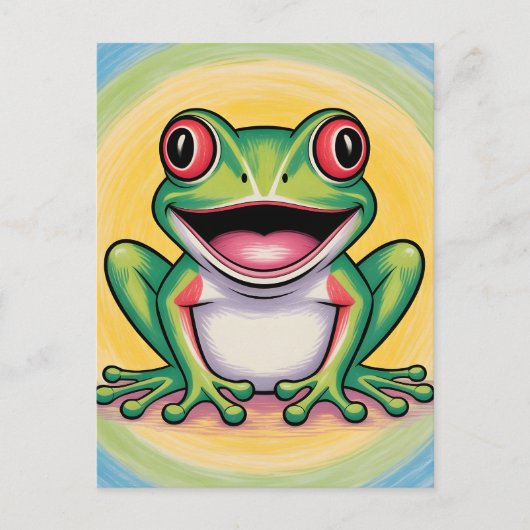 Froschs sanftes Lächeln Postkarte (Vorderseite)