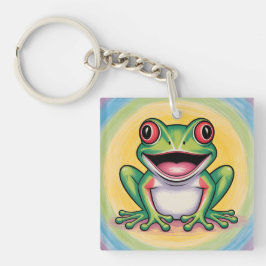 Froschs sanftes Lächeln Schlüsselanhänger
