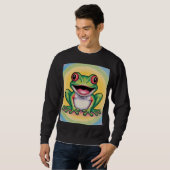 Froschs sanftes Lächeln Sweatshirt (Vorne ganz)