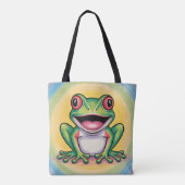Froschs sanftes Lächeln Tasche (Rückseite)