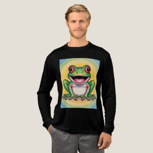 Froschs sanftes Lächeln Tri-Blend Shirt