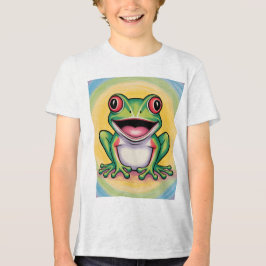 Froschs sanftes Lächeln Tri-Blend Shirt