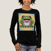 Froschs sanftes Lächeln Tri-Blend Shirt (Vorderseite)