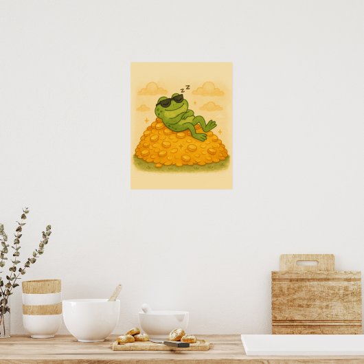 Froschschläferei auf Gold Hill Poster (Küche)