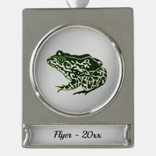 Froschsilber Name und Jahr Banner-Ornament Silber