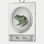 Froschsilber Name und Jahr Banner-Ornament Silber (Links)