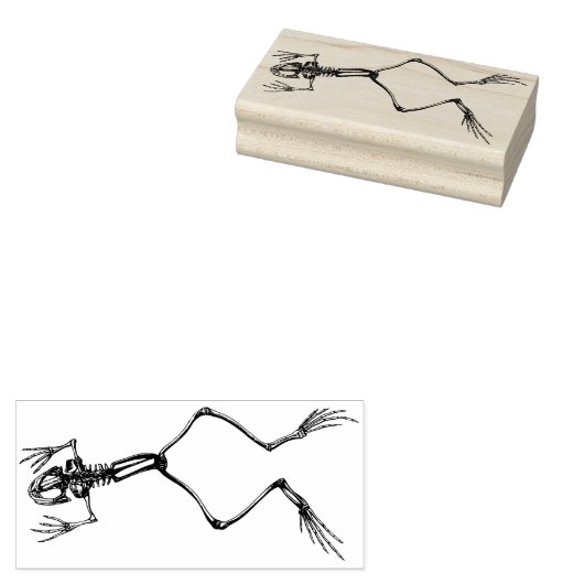 Froschskelett Gummistempel (Stempel)