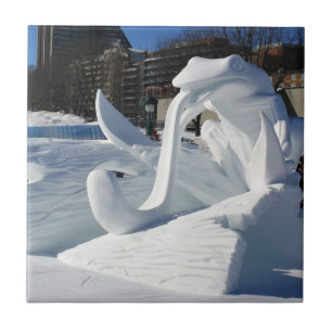 Froschskulptur, Quebec, Kanada Fliese