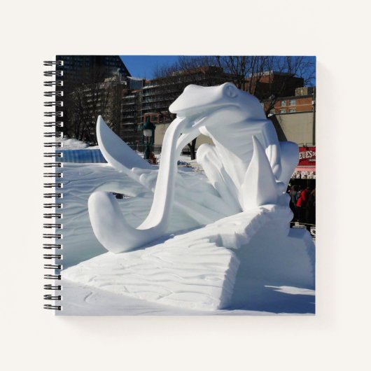 Froschskulptur, Quebec, Kanada Notizblock (Vorderseite)