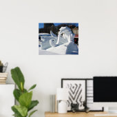 Froschskulptur, Quebec, Kanada Poster (Heimbüro)