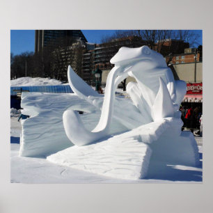 Froschskulptur, Quebec, Kanada Poster