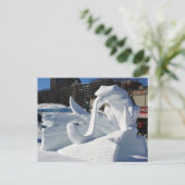 Froschskulptur, Quebec, Kanada Postkarte (Stehend Vorderseite)