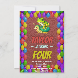 Froschsnail Personalisiert Geburtstag Einladung Ki