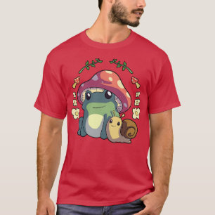 Froschsnail Pilz Ästhetische Niedliche Vintage Kun T-Shirt
