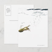 Froschspringen und tauchen ins Wasser Postkarte (Vorne/Hinten)