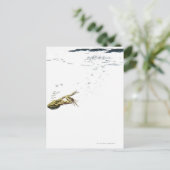 Froschspringen und tauchen ins Wasser Postkarte (Stehend Vorderseite)