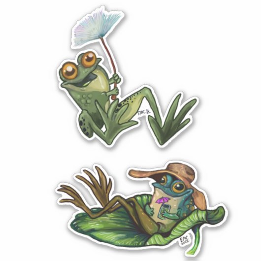 Froschsticker Aufkleber (Vorderseite)