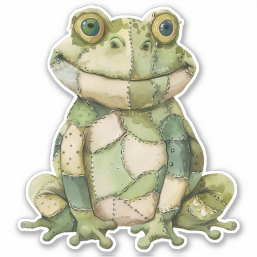 Froschsticker für Scrapbooking Aufkleber (Vorderseite)