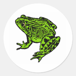 Froschsticker Runder Aufkleber