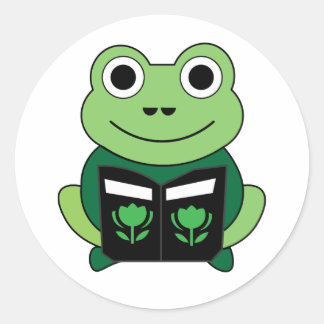Froschsticker Runder Aufkleber
