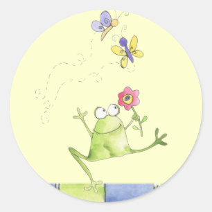 Froschsticker Runder Aufkleber