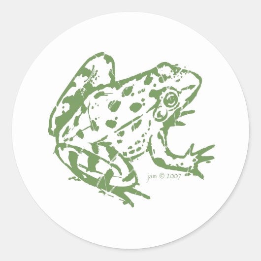 Froschsticker Runder Aufkleber (Vorderseite)