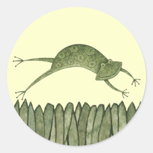 Froschsticker Runder Aufkleber